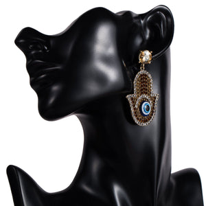 Acrylic imitation diamond eye earrings female personality earrings bohemian earrings
