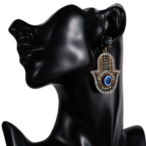 Acrylic imitation diamond eye earrings female personality earrings bohemian earrings