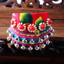 Load image into Gallery viewer, Yunnan ethnic wind bracelet Lijiang specialty cloth hand jewelry small bell dance accessories female bracelet