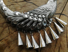 Load image into Gallery viewer, National wind seedling silver peacock collar wild Chinese style