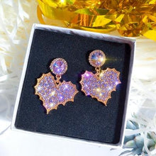 Load image into Gallery viewer, S925 Dreamy Love Purple Diamond Stud Earrings