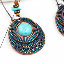 Load image into Gallery viewer, Alloy Vintage Turquoise Earrings