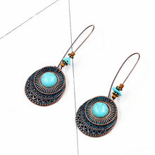 Load image into Gallery viewer, Alloy Vintage Turquoise Earrings