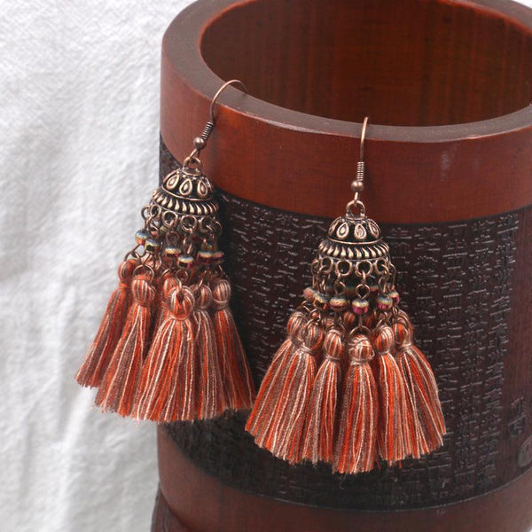 Vintage earrings female fashion tassel earrings