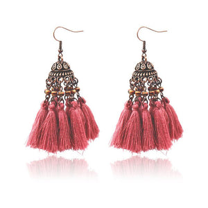 Vintage earrings female fashion tassel earrings