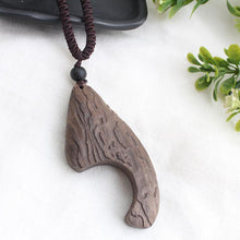 Load image into Gallery viewer, National style retro long sweater chain necklace handmade wooden pendant costume pendant