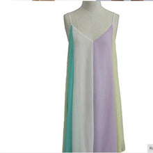 Load image into Gallery viewer, Colored Chiffon Stitching Mini Dress