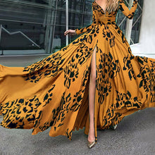 Load image into Gallery viewer, Sexy Deep V-neck Long Sleeve Maxi Dress Evening Gown