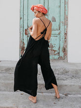 Load image into Gallery viewer, Sleeveless Halter Strap With Solid Color Loose Jumpsuit