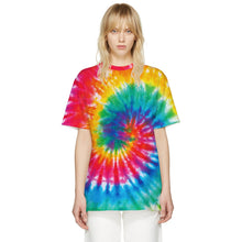 Load image into Gallery viewer, Mixed Color Tie-dyed Digital Printing Casual Breathable Bottoming Shirt