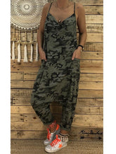 Load image into Gallery viewer, Sling Camouflage Loose Jumpsuit