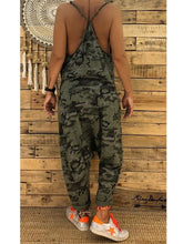 Load image into Gallery viewer, Sling Camouflage Loose Jumpsuit