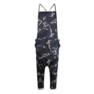 Sling Camouflage Loose Jumpsuit