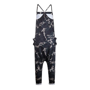 Sling Camouflage Loose Jumpsuit