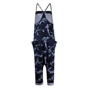 Sling Camouflage Loose Jumpsuit