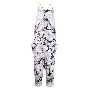 Sling Camouflage Loose Jumpsuit