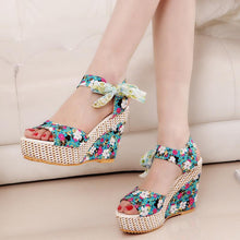 Load image into Gallery viewer, Summer Women Wedges heels Shoes Casual Thick Bottom