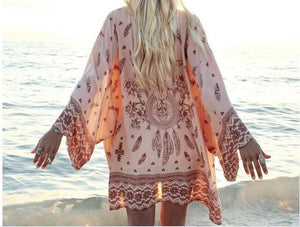 Beach Chiffon Blouse Sun Protection Cover Up