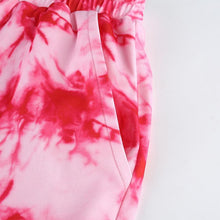 Load image into Gallery viewer, Women&#39;s Pink Purple Tie-Dye Casual Wide Leg Pants