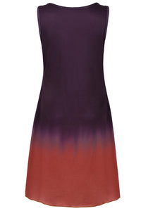 Women's Sleeveless Pullover Print Gradient Dress