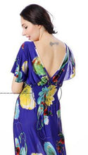 Load image into Gallery viewer, Printed V Neck Short Sleeve Summer Bohemia Maxi Dress