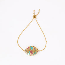 Load image into Gallery viewer, Colorful ethnic bracelet female retro diamond devil&#39;s eye couple bracelet colored gems