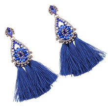 Load image into Gallery viewer, 8 color Women s long earrings hanging drops tassels earring for Xmas bohemia party