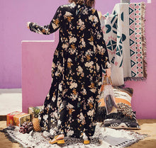 Load image into Gallery viewer, PAJAMAS STYLE FLORAL BEACH BOHO OVERSHIRT LONG DRESS