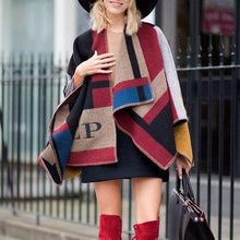 Load image into Gallery viewer, Fashion Color Matching Cape Scarf