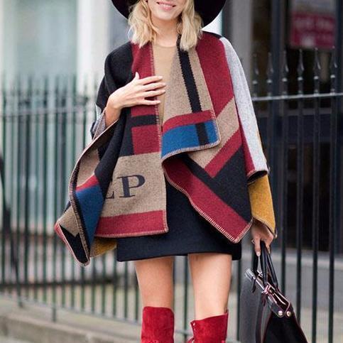 Fashion Color Matching Cape Scarf