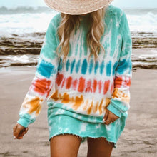 Load image into Gallery viewer, Summer New Tie-dye Printing Casual Women&#39;s Mini Dress