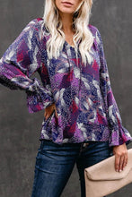 Load image into Gallery viewer, Summer Casual Loose Printing Long-sleeved V-neck Shirt
