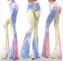 Load image into Gallery viewer, New Tie-dye Print Fashion Slim Flared Pants