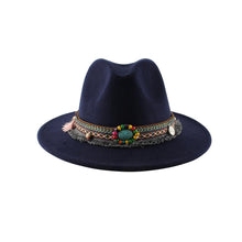 Load image into Gallery viewer, Retro Ethnic Style Flat-edge Jazz Woolen Top Hat