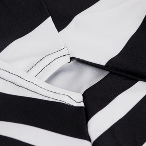Sexy Printed Strapless Blackless Side Split Bodycon Maxi Long Dress