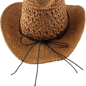 Spring And Summer Hand-woven Straw Hat With Hollow Curling Big Brim