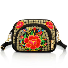 Load image into Gallery viewer, Tibet ethnic embroidery bag double side embroidery canvas zero wallet mobile phone bag women&#39;s Mini slant span bag