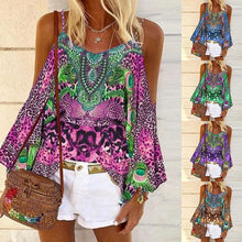 Load image into Gallery viewer, Retro Ethnic Vest Color Loose Blouse