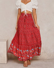 Load image into Gallery viewer, New Hollow Lace Stitching Positioning Printing Oversized Skirt