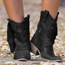 Load image into Gallery viewer, Large-yard Tasser Boots With A Thick-heeled Side Zippered Women&#39;s Boots Female Boots