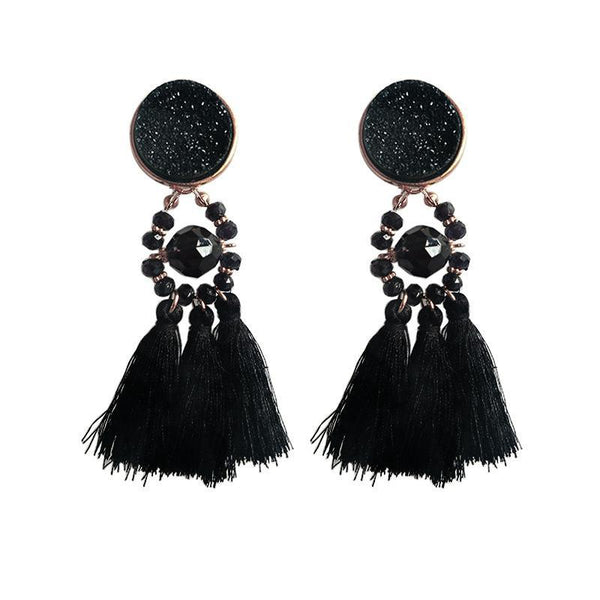 Bohemia tassel statement big earrings for women jewelry accessories retro ethnic party