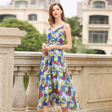 Load image into Gallery viewer, Printed Spaghetti Strap Beach Dress