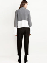 Load image into Gallery viewer, Simple Split-joint Flared Sleeves Sweater Tops