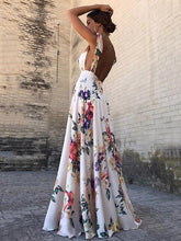 Load image into Gallery viewer, Flower Backless Bohemia Maxi Long Dress