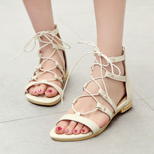 Load image into Gallery viewer, 2018 Summer Open Toe Cross Strap Flat Sandals