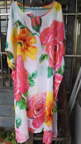 Printed Loose Casual Beach Maxi Dress