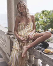 Load image into Gallery viewer, 2018 Stripe Sleeveless Irregular Beach Dress