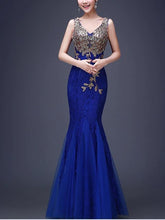 Load image into Gallery viewer, V Neck Sleeveless Evening Gown Maxi Dress