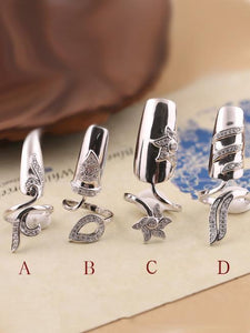 Lucky Flower Of Finger-Nails Sterling Sliver Accessories