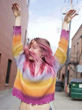 Load image into Gallery viewer, Colorful Long Sleeve Autumn Winter Tops Sweater